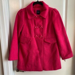Gap Kids Dark Pink Double Breasted Sparkle Dress Peacoat